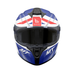 MT Targo S Britain B15 Motorcycle Helmet Gloss Red White Blue - MaximomotoUK