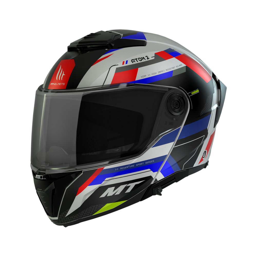 MT Atom 2 Bast B7 Gloss Red White Blue flip up Helmet 