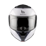 MT Atom 2 Solid Gloss White Flip up Helmet 