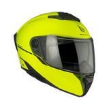 MT Atom 2 Solid Gloss Fluo Yellow Flip up Helmet 