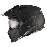 MT Streetfighter SV S Solid A1 Matt Black Adventure Helmet side - MaximomotoUK