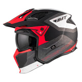 MT Streetfighter SV S Totem B15 Matt Blk Red White Adventure Helmet right side - MaximomotoUK