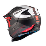 MT Streetfighter SV S Totem B15 Matt Blk Red White Adventure Helmet Tilt - MaximomotoUK