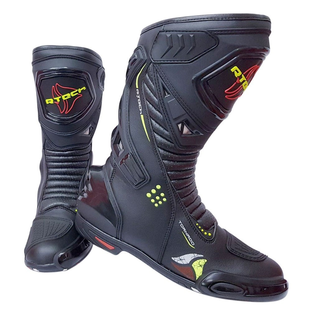  R-TECH - TORNADO WP BLACK LEATHER BOOTS - SECURTEX MOTOR SL (t/a MaximoMoto)