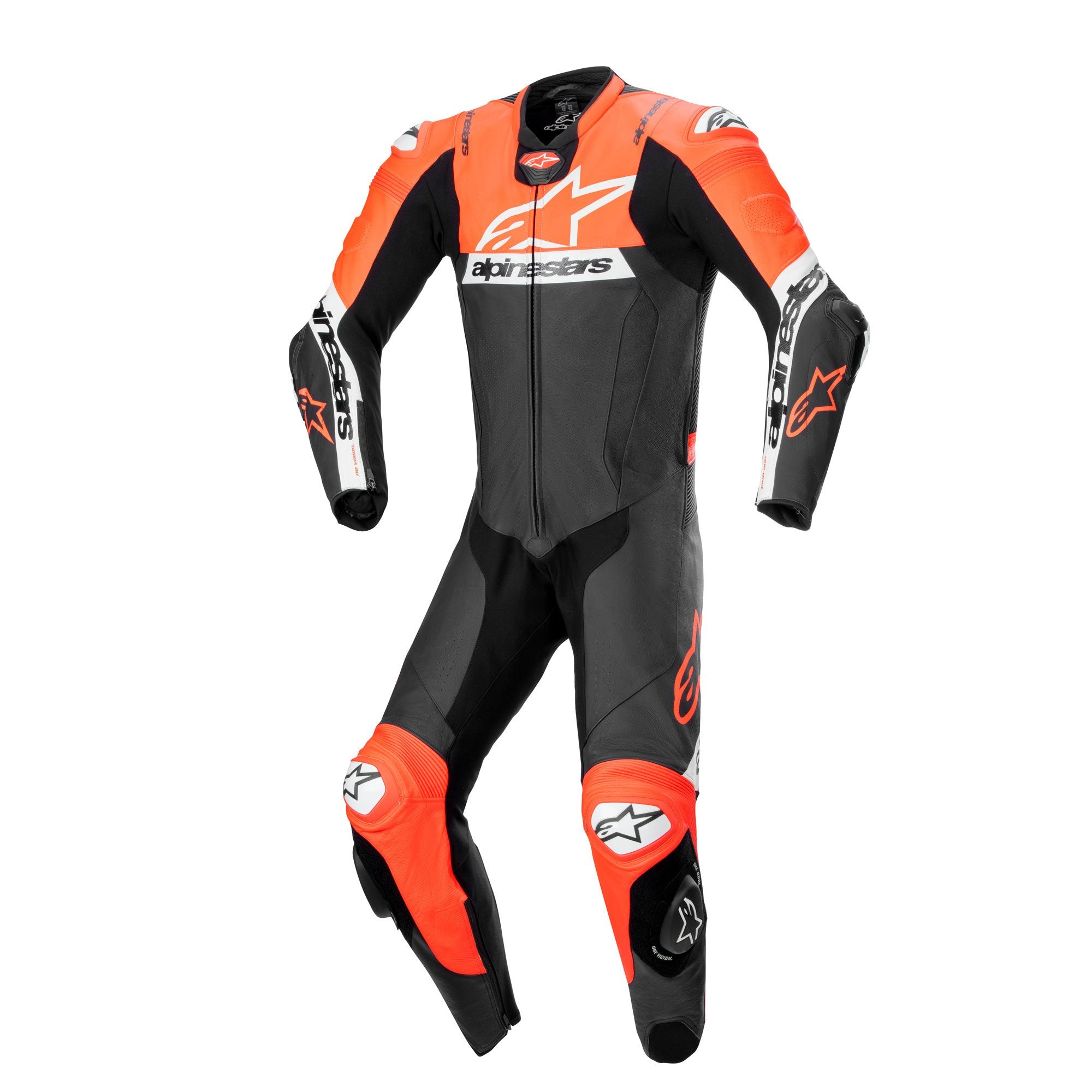 Alpinestars Missile V2 Ward 1 Pc Leather Suit Black/R/Fluo White images