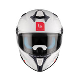 MT Targo S Solid (ECE-22.06) Motorcycle Helmet Gloss Pearl White - MaximomotoUK