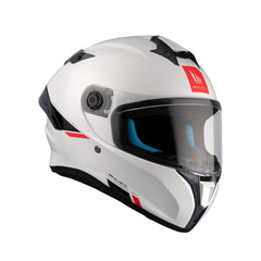 MT Targo S Solid (ECE-22.06) Motorcycle Helmet Gloss Pearl White - MaximomotoUK