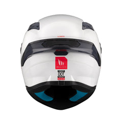 MT Targo S Solid (ECE-22.06) Motorcycle Helmet Gloss Pearl White - MaximomotoUK