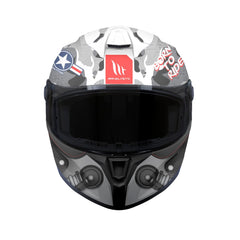 MT Targo S Patton A0 Motorcycle Helmet Gloss White Camo - MaximomotoUK