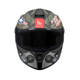 MT Targo S Patton A1 Motorcycle Helmet Matt Green Camo - MaximomotoUK