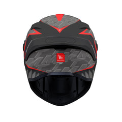 MT Targo S Surt B5  Red Full Face Motorcycle Helmet Matt Black Grey - MaximomotoUK