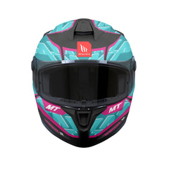 MT Targo S Surt C8 Full Face Motorcycle Helmet Matt Black Blue Purple - MaximomotoUK