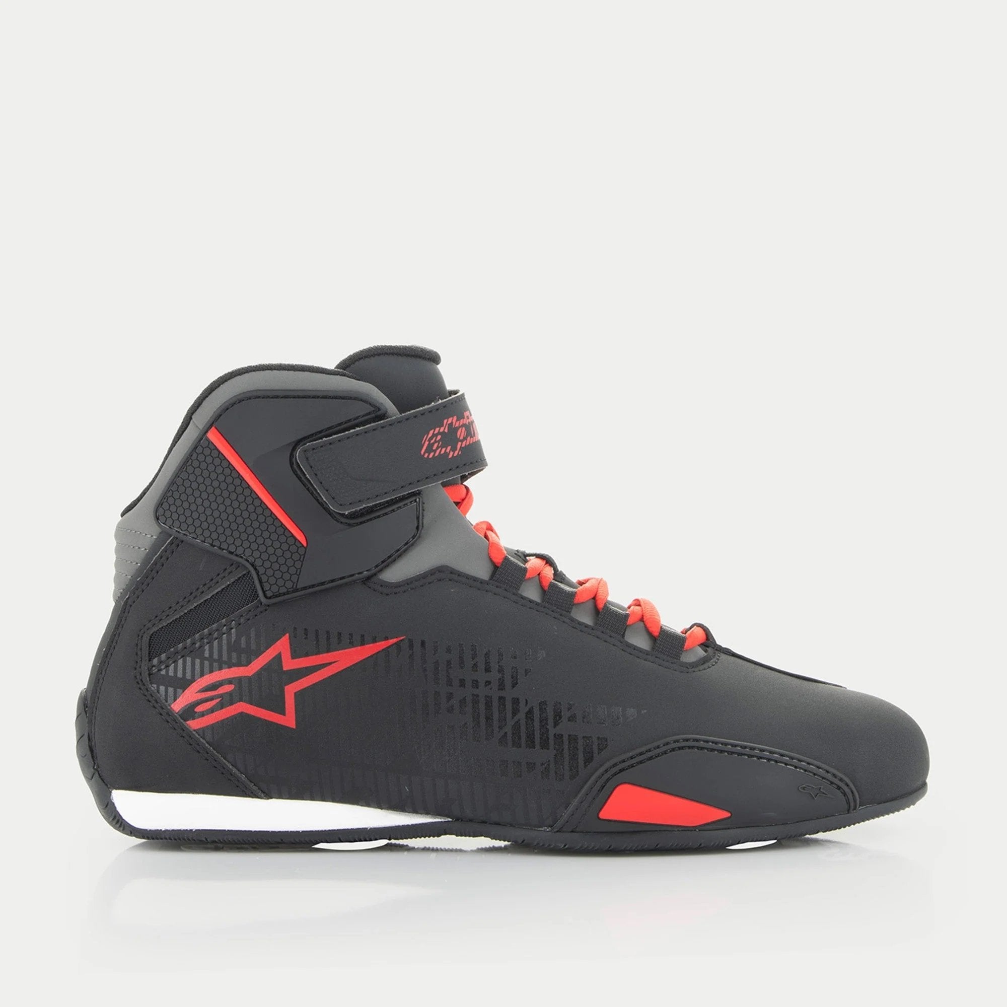 Alpinestars Sektor Motorcycle Racing Shoes Black Bright Red images