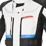 Bela Transformer Motorcycle Touring Water-Resistant Jacket Ice Black Blue 