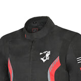 BELA Bradley Textile Motorbike Jacket Black Red