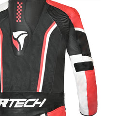 R Tech Hawk 1PC Motorcycle Racing Suit Black White Red 