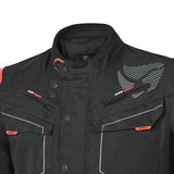 R-Tech Knight Rider Long - Motorcycle Touring Jacket - Black Dark Grey Red 