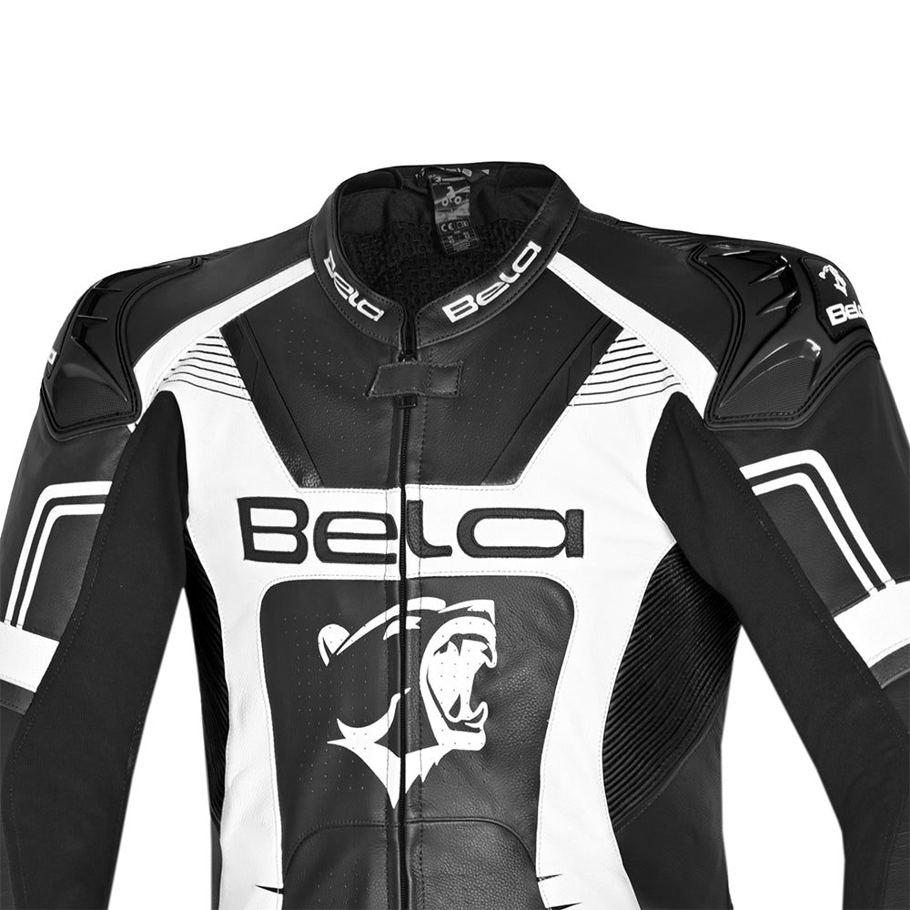 BELA X Race 1PC Motorcycle Racing Suit Black Dark Grey White 