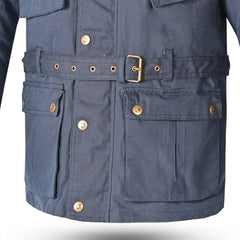 BELA Tactical Wax Cotton Urban Jacket Navy Blue 