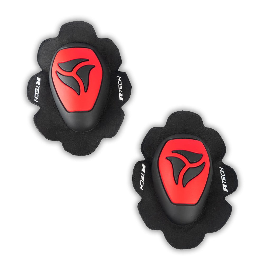  R-TECH - Knee Slider Knee Protector Black/Red - SECURTEX MOTOR SL (t/a MaximoMoto)
