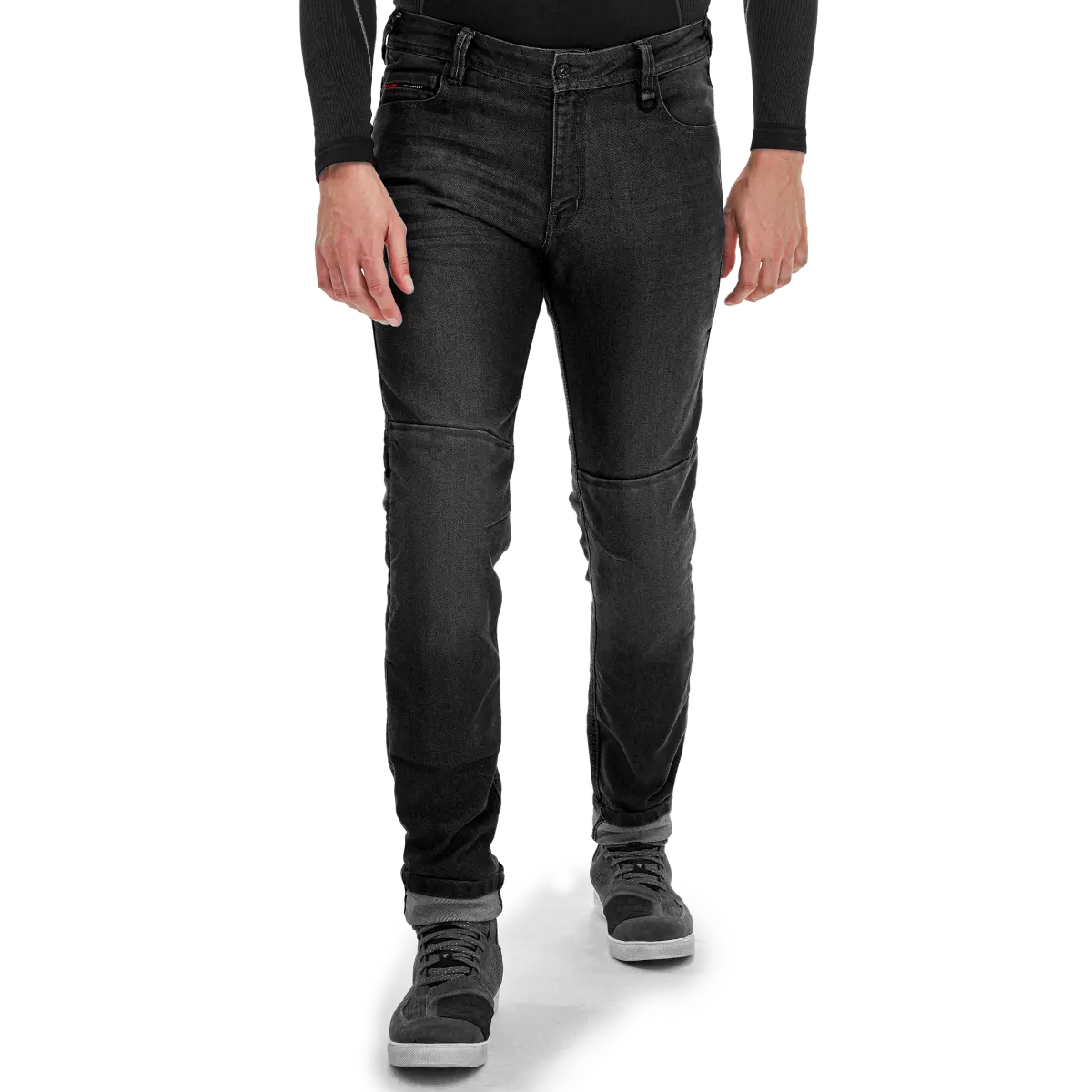 SHIMA RIDGE Men Urban Motorcycle Jeans Black