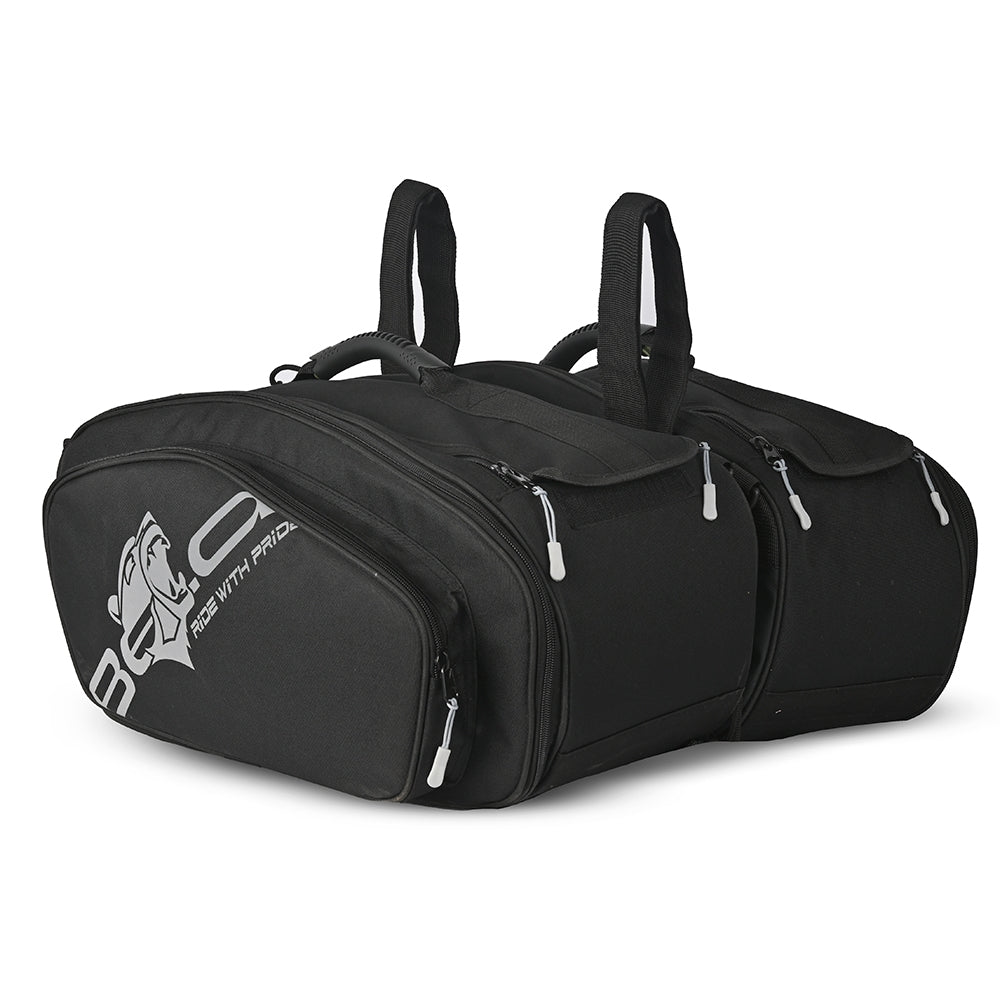  BELA - Lever Black Leather/Textile Backpack - SECURTEX MOTOR SL (t/a MaximoMoto)