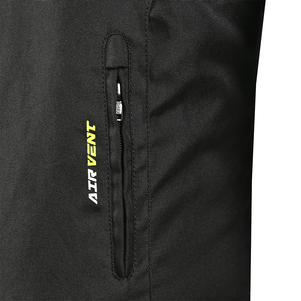 R-TECH Knight Rider Motorcycle Textile Jacket (Short) Black/Anthracite/Yellow