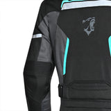 BELA Hurrican Lady Motorcycle Jacket Black Turquoise - MaximomotoUK