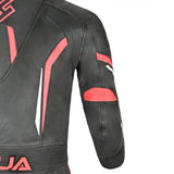 SHUA Infinity - 1 PC Motorcycle Racing Leather Suit - Black Red 