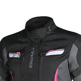 BELA Hurrican Lady Motorcycle Jacket Black Fuchsia - MaximomotoUK