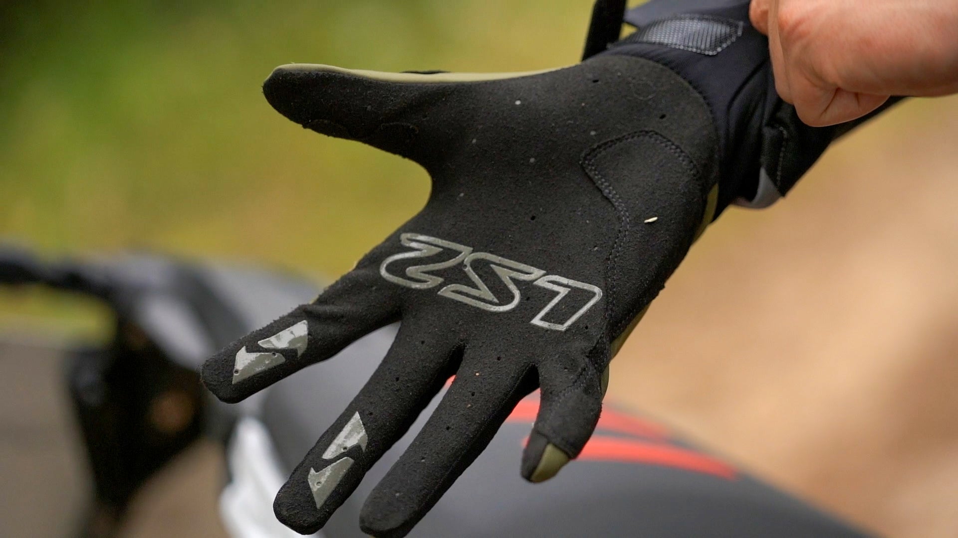 LS2 HIKER MAN MOORBIKE SUMMER GLOVES BLACK