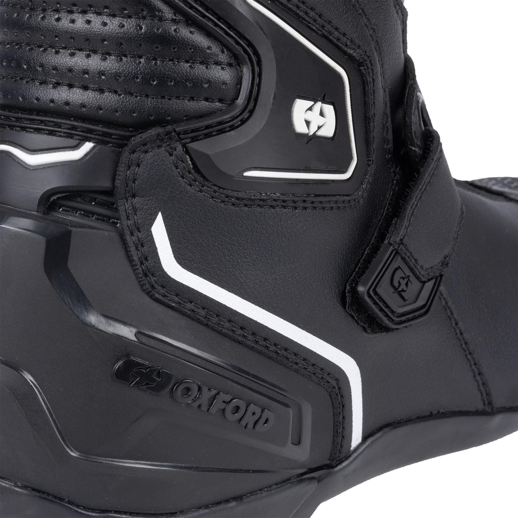 Oxford Omega Air Short Men’s Motorcycle Boots Black White Yellow