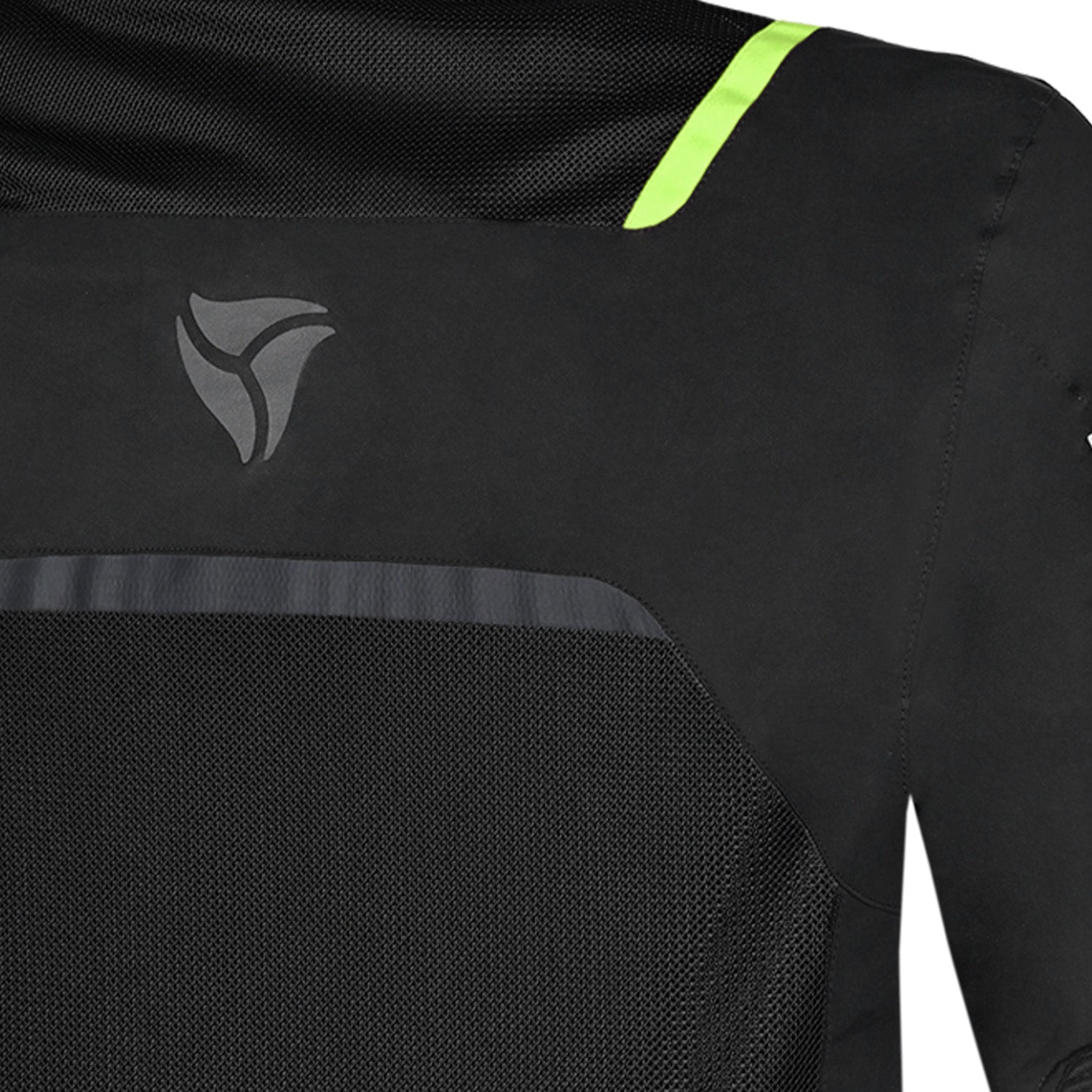 R-TECH SPIRAL MESH Motorcycle Jacket Black Yellow Fluro
