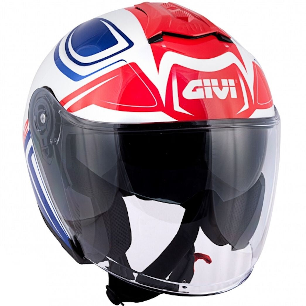  GIVI - JET X22 PLANETD HYPER HELMET WHITE BLUE - SECURTEX MOTOR SL (t/a MaximoMoto)