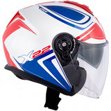 GIVI - JET X22 PLANETD HYPER HELMET WHITE BLUE - SECURTEX MOTOR SL (t/a MaximoMoto)