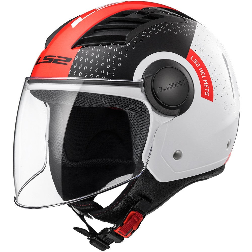  LS2 OF562 AIRFLOW CONDOR WHITE BLACK RED - SECURTEX MOTOR SL (t/a MaximoMoto)