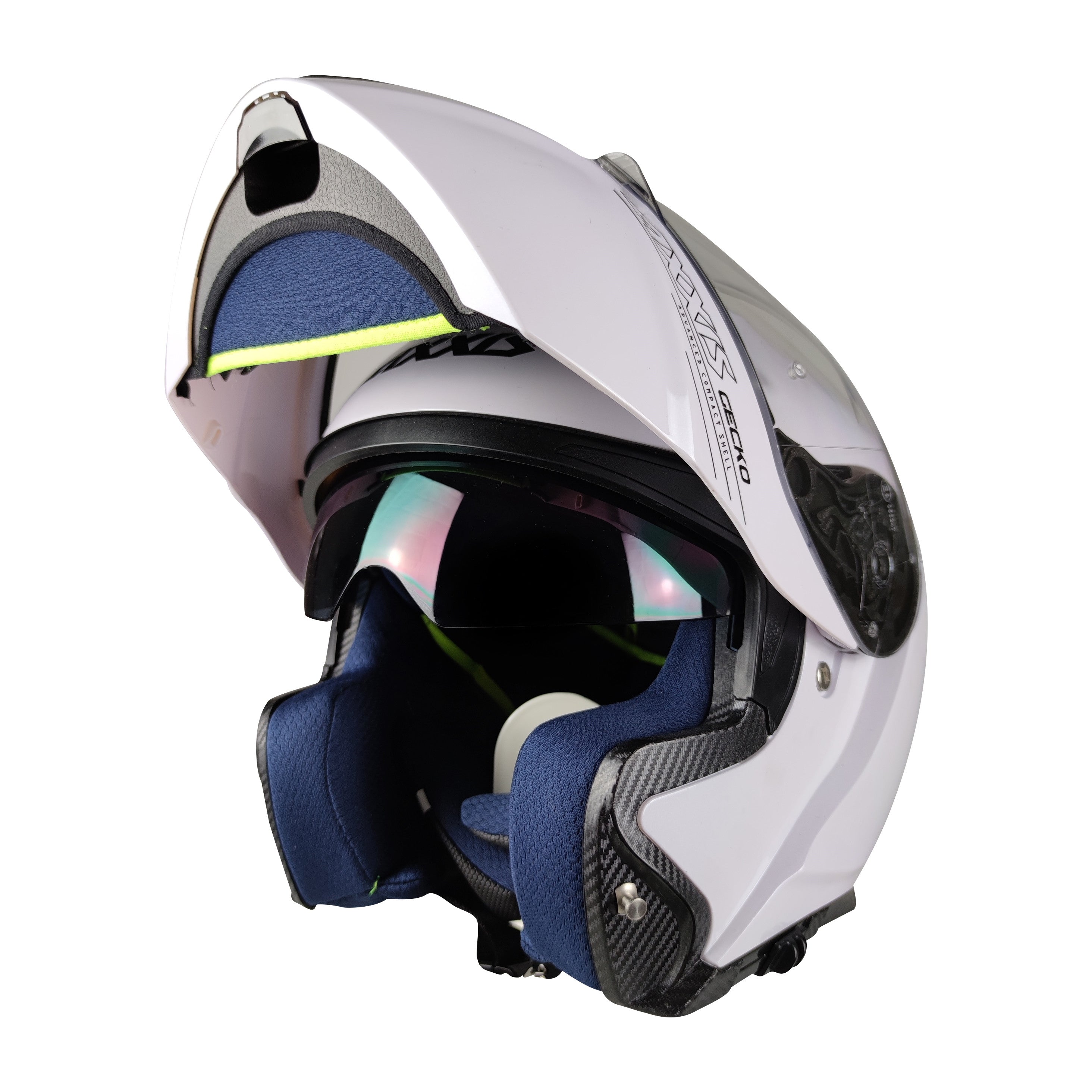  AXXIS-FU403SV GECKO SV SOLID A0 GLOSS PEARL WHITE HELMET - SECURTEX MOTOR SL (t/a MaximoMoto)