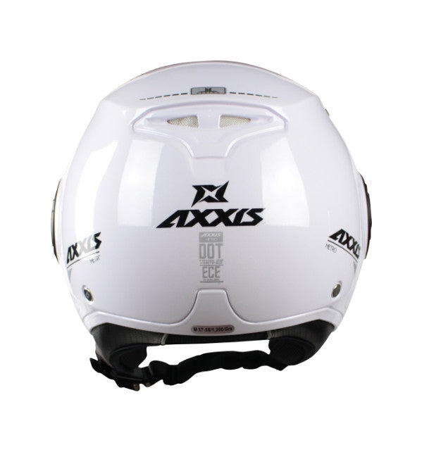  AXXIS-OF513 METRO SOLID A0 HELMET GLOSSY PEARL WHITE XS - SECURTEX MOTOR SL (t/a MaximoMoto)