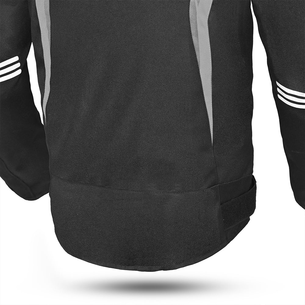 BELA Bradley Textile Motorcycle Touring Jacket UK Black Grey