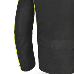 BELA Cordaniel Textile Motorcycle Jacket Men Black/Dark Gray/ Yellow Flouro