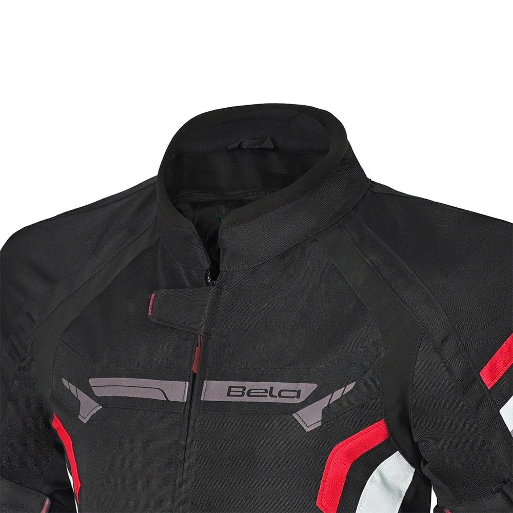 Bela Highland Man Textile Motorcycle Jacket 4 Seasons Black Red 