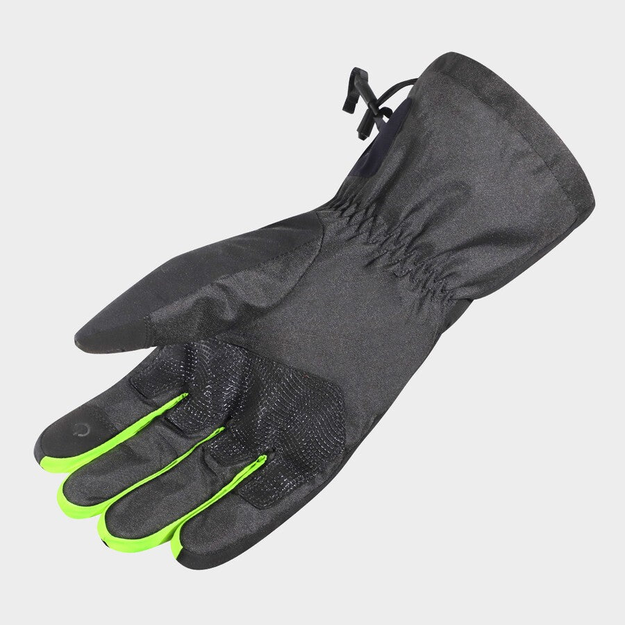 LS2 THERMORAIN MOTORBIKE GLOVES BLACK H-V YELLOW