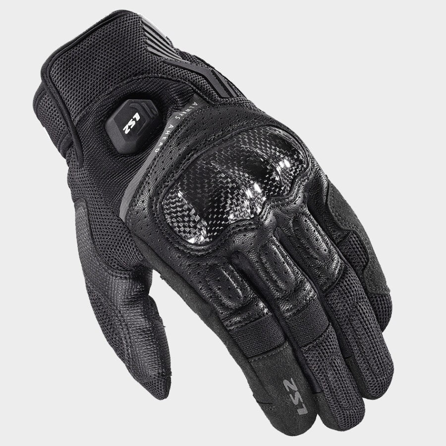LS2 ATOM MAN MOTORBIKE SUMMER LEATHER GLOVES
