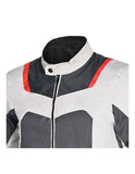 R-TECH - Spiral Mesh Textile Jacket in White/Gray/Red 