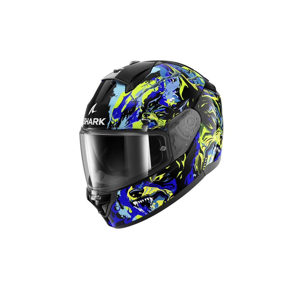 SHARK INTEGRAL CASCO RIDILL 2 RAGING BEAST Negro Azul Verde
