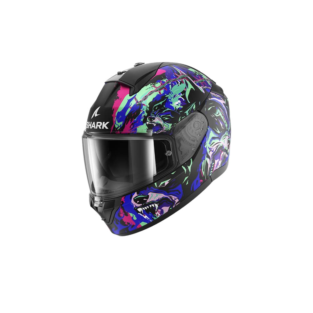 SHARK RIDILL 2 RAGING BEAST INTEGRAL CASCO Negro mate Violeta Verde