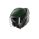 SHARK OXO BLANK MOTOCICLETA ABATIBLE CASCO VERDE OSCURO