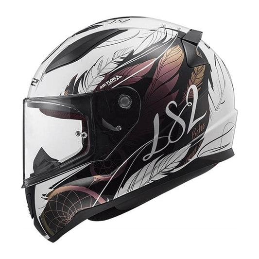 Ls2 Ff353 Rapid Boho Full Face Helmet  White Black Pink-06 