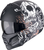 SCORPION EXO-COMBAT II GENESIS Moto Jet Helmet Matte Black Matte White Golden