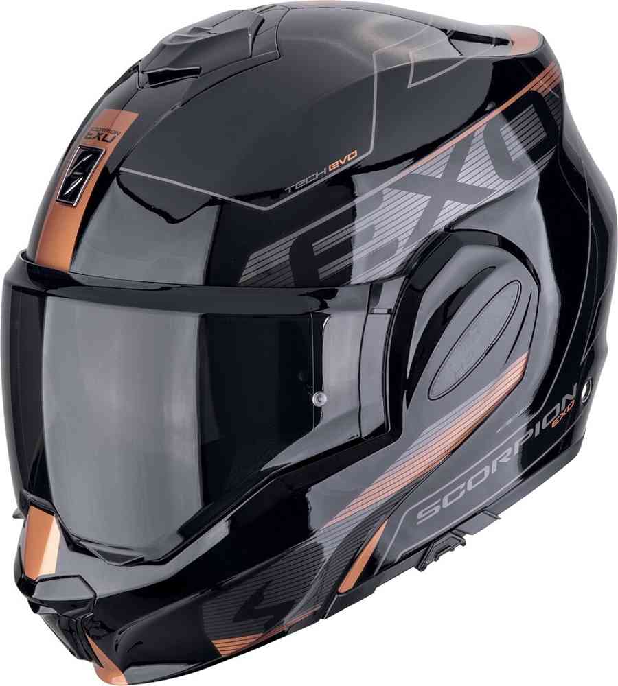 SCORPION EXO Tech Evo Traveler Modular Helmet Black Copper